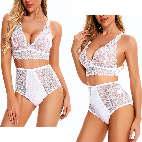 Sexy Lingerie Lace Bralette & Panty Set - Picture 4 of 16